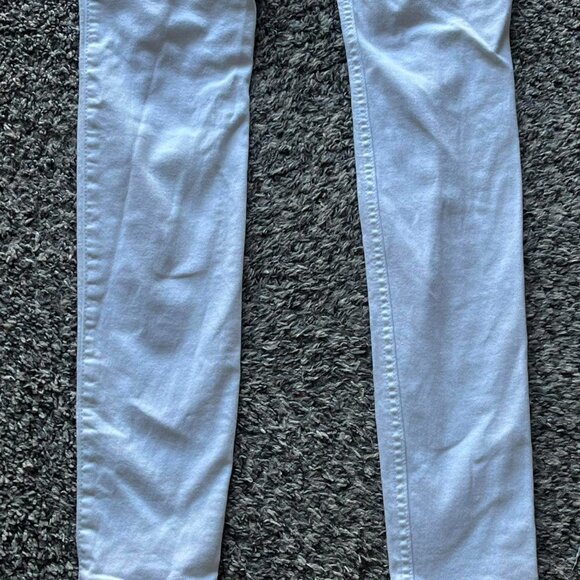 Y2K Hollister Jeans Womens 27 White High Rise Skinny Ripped Jeans - Picture 7 of 8